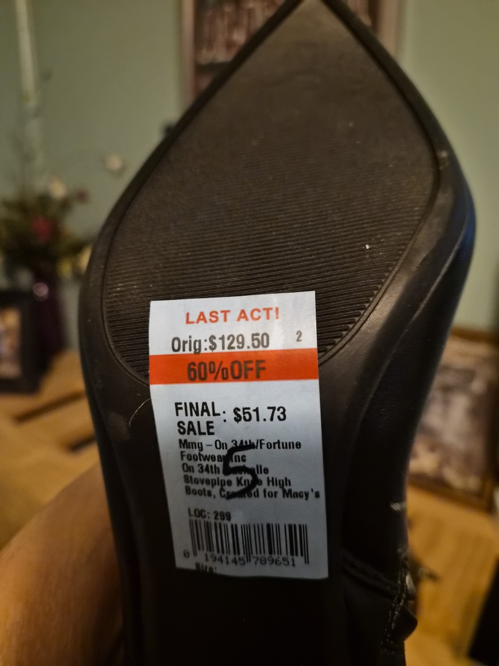 Macy's Black Pointed Toe Ankle Boot